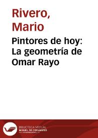 Pintores de hoy: La geometría de Omar Rayo | Biblioteca Virtual Miguel de Cervantes