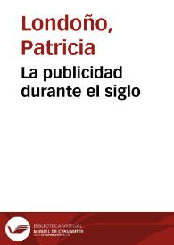 La publicidad durante el siglo | Biblioteca Virtual Miguel de Cervantes