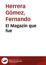 El Magazín que fue | Biblioteca Virtual Miguel de Cervantes