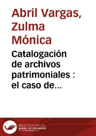 Catalogación de archivos patrimoniales : el caso de Radio Sutatenza | Biblioteca Virtual Miguel de Cervantes