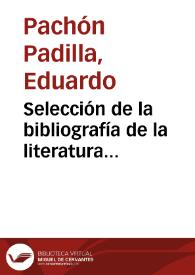 Selección de la bibliografía de la literatura colombiana | Biblioteca Virtual Miguel de Cervantes