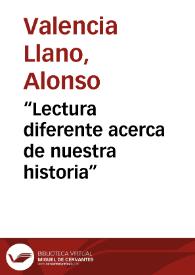 “Lectura diferente acerca de nuestra historia” | Biblioteca Virtual Miguel de Cervantes