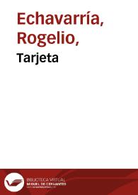 Tarjeta | Biblioteca Virtual Miguel de Cervantes