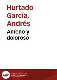 Ameno y doloroso | Biblioteca Virtual Miguel de Cervantes