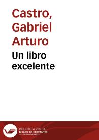 Un libro excelente | Biblioteca Virtual Miguel de Cervantes