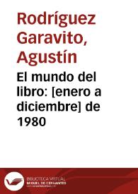 El mundo del libro: [enero a diciembre] de 1980 | Biblioteca Virtual Miguel de Cervantes