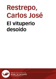 El vituperio desoído | Biblioteca Virtual Miguel de Cervantes