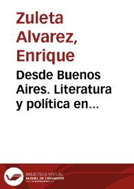 Desde Buenos Aires. Literatura y política en Hispanoamérica: a propósito del último libro de Pabón Núñez | Biblioteca Virtual Miguel de Cervantes