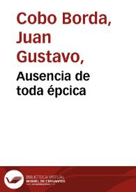 Ausencia de toda épcica | Biblioteca Virtual Miguel de Cervantes