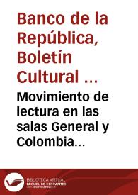 Movimiento de lectura en las salas General y Colombia durante el mes de noviembre de 1968 | Biblioteca Virtual Miguel de Cervantes