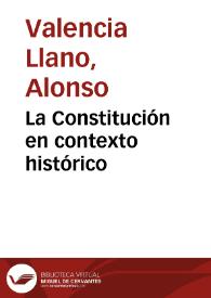 La Constitución en contexto histórico | Biblioteca Virtual Miguel de Cervantes