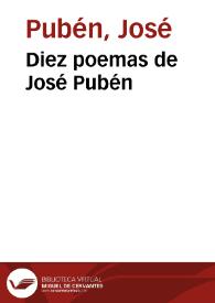 Diez poemas de José Pubén | Biblioteca Virtual Miguel de Cervantes