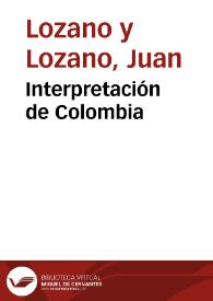 Interpretación de Colombia | Biblioteca Virtual Miguel de Cervantes