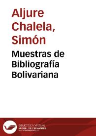 Muestras de Bibliografía Bolivariana | Biblioteca Virtual Miguel de Cervantes