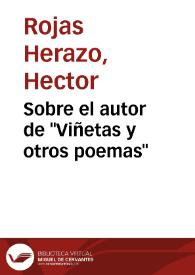 Sobre el autor de "Viñetas y otros poemas" | Biblioteca Virtual Miguel de Cervantes