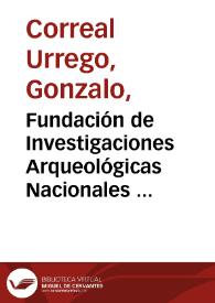 Fundación de Investigaciones Arqueológicas Nacionales  / Investigaciones arqueológicas en el municipio de Zipacón, Cundinamarca' | Biblioteca Virtual Miguel de Cervantes