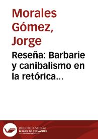 Reseña: Barbarie y canibalismo en la retórica colonial: los indios Pijaos de fray Pedro Simón | Biblioteca Virtual Miguel de Cervantes