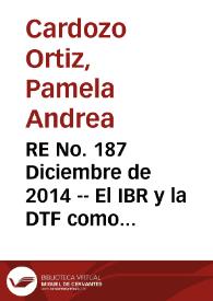 RE No. 187 Diciembre  de 2014 -- El IBR y la DTF como indicadores de referencia | Biblioteca Virtual Miguel de Cervantes