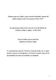 Romance para un Caudillo: ¿Cómo construir la identidad nacional del pueblo uruguayo a través de la poesía en 1953 y 1975? / Sabina Ximena Inetti Pino | Biblioteca Virtual Miguel de Cervantes