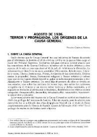 Agosto de 1936: terror y propaganda. Los orígenes de la Causa General / Francisco Espinosa Maestre | Biblioteca Virtual Miguel de Cervantes