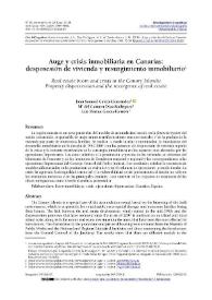 Auge y crisis inmobiliaria en Canarias: desposesión de vivienda y resurgimiento inmobiliario / Juan Samuel García-Hernández, Mª del Carmen Díaz-Rodríguez y Luz Marina García-Herrera | Biblioteca Virtual Miguel de Cervantes