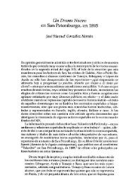 "Un Drama Nuevo" en San Petersburgo, en 1895  / José Manuel González Herrán | Biblioteca Virtual Miguel de Cervantes