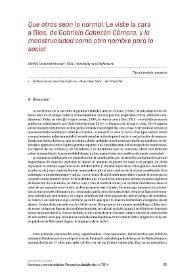 Que otros sean lo normal: "Le viste la cara a Dios", de Gabriela Cabezón Cámara, y la monstruosidad como otro nombre para lo social / Leonardo Emanuel Graná | Biblioteca Virtual Miguel de Cervantes