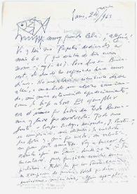 Carta de Rafael Alberti a Camilo José Cela. París, 24 de septiembre de 1963
 | Biblioteca Virtual Miguel de Cervantes