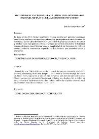 Recorridos de la violencia en la literatura argentina del siglo XXI: Nicolás Casullo, Sergio Bufano y otros / Marcela Crespo Buiturón | Biblioteca Virtual Miguel de Cervantes