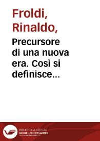 Precursore di una nuova era. Così si definisce Salvador Dalì, parlando della nueva pittura mistico-nucleare / di Rinaldo Froldi | Biblioteca Virtual Miguel de Cervantes