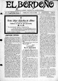 El Bordoño : Semanario Festivo-Literario. Núm. 6, 22 de julio de 1906 | Biblioteca Virtual Miguel de Cervantes