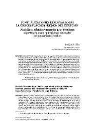 Puntualizaciones realistas sobre la conceptuación: «redes» del derecho. Realidades, silencios y fantasías que se conjugan al postularla como «paradigma» renovador del pensamiento jurídico  / Enrique P. Haba | Biblioteca Virtual Miguel de Cervantes