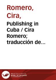 La edición en Cuba / Cira Romero Rodríguez | Biblioteca Virtual Miguel de Cervantes