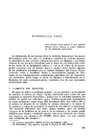 Hippocratica varia / Pedro Laín Entralgo | Biblioteca Virtual Miguel de Cervantes