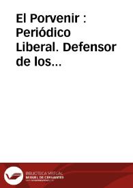 El Porvenir : Periódico Liberal. Defensor de los Intereses de la Región de la Marina. Núm. 3, 2 de agosto de 1919 | Biblioteca Virtual Miguel de Cervantes