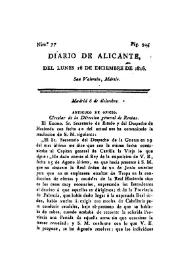 Diario de Alicante. Núm. 77, 16 de diciembre de 1816 | Biblioteca Virtual Miguel de Cervantes