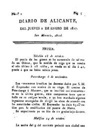 Diario de Alicante. Núm. 2, 2 de enero de 1817 | Biblioteca Virtual Miguel de Cervantes