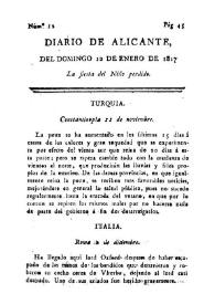 Diario de Alicante. Núm. 12, 12 de enero de 1817 | Biblioteca Virtual Miguel de Cervantes