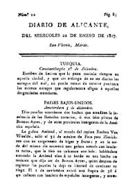 Diario de Alicante. Núm. 22, 22 de enero de 1817 | Biblioteca Virtual Miguel de Cervantes