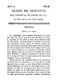 Diario de Alicante. Núm. 25, 25 de enero de 1817 | Biblioteca Virtual Miguel de Cervantes