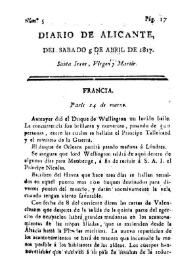 Diario de Alicante. Núm. 5, 5 de abril de 1817 | Biblioteca Virtual Miguel de Cervantes