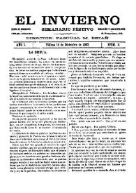 El invierno : Semanario Festivo. Núm. 3, 16 de diciembre de 1887 | Biblioteca Virtual Miguel de Cervantes