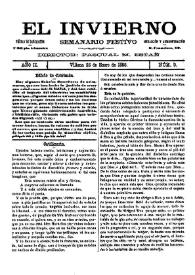 El invierno : Semanario Festivo. Núm. 9, 26 de enero de 1888 | Biblioteca Virtual Miguel de Cervantes