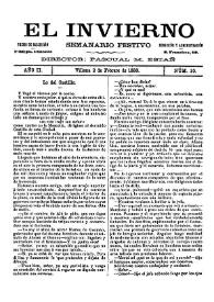 El invierno : Semanario Festivo. Núm. 10, 2 de febrero de 1888 | Biblioteca Virtual Miguel de Cervantes