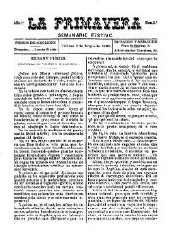 La primavera : Semanario Festivo. Núm. 5, 7 de mayo de 1885 | Biblioteca Virtual Miguel de Cervantes