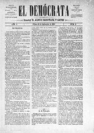 El Demócrata (Villena, Alicante). Núm. 6, 21 de septiembre de 1890 | Biblioteca Virtual Miguel de Cervantes