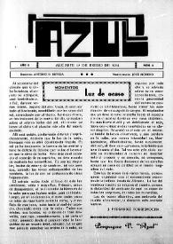 Azul : Revista Gráfica Alicantina. Núm. 4, 1. º de enero de 1934 | Biblioteca Virtual Miguel de Cervantes