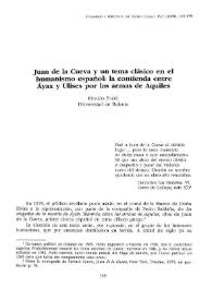 Juan de la Cueva y un tema clásico en el humanismo español: la contienda entre Áyax y Ulises por las armas de Aquiles  / Rinaldo Froldi | Biblioteca Virtual Miguel de Cervantes