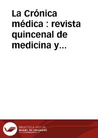 Crón. med. (Valencia, 1877). 3º trimestre 1882 | Biblioteca Virtual Miguel de Cervantes