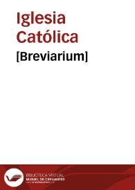 [Breviarium] | Biblioteca Virtual Miguel de Cervantes